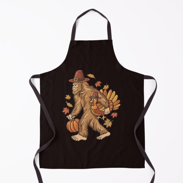 Item preview, Bigfoot Sasquatch Thanksgiving Pilgrim Turkey Pumpkin Vintage designed and sold by PunPals-Art.