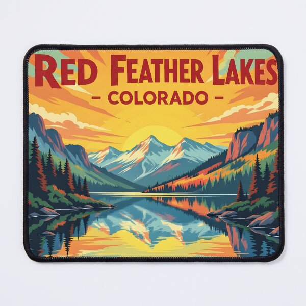 Item preview, Red Feather Lakes, Colorado: Vintage-Style Painterly Travel Poster designed and sold by LSVart.
