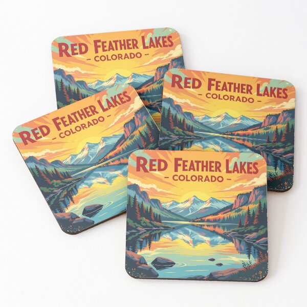 Item preview, Red Feather Lakes, Colorado: Vintage-Style Painterly Travel Poster designed and sold by LSVart.