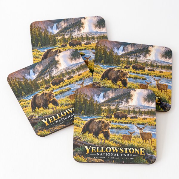 Item preview, YELLOWSTONE NATIONAL PARK WILDLIFE - Mountains - Wilderness Explore - Relax - Enjoy designed and sold by DBM Photo Art 1.