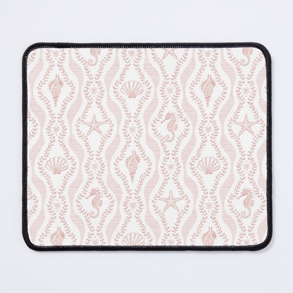 Item preview, Seahorses Shells And Starfish And Wavy Seaweed In Shades Of Dusty Pink designed and sold by EliveraDesigns.
