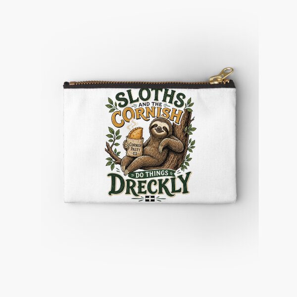 Item preview, Funny Cornish Sloth,Do Things Dreckly Cornish Pasty,Cornish Dialect Humour Gift designed and sold by Caj77.