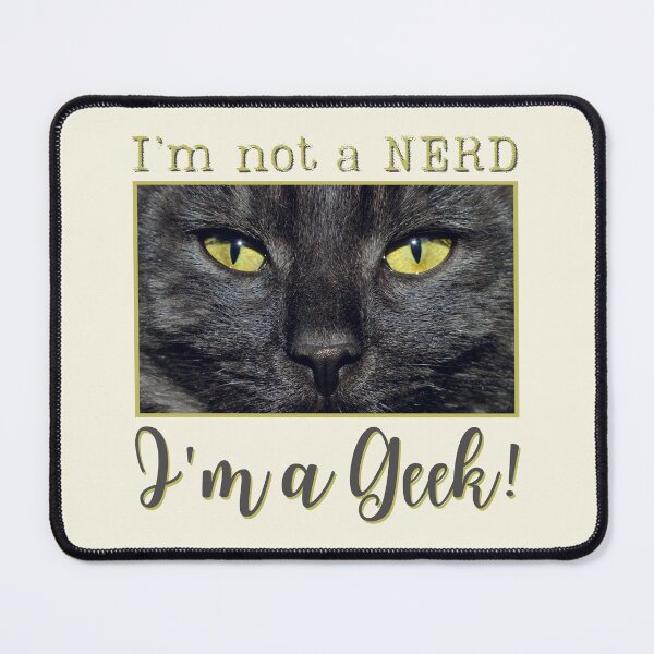 Item preview, Black Cat Green Eyes Nerd Geek Color Scheme #01 designed and sold by Jack Quenty • Photography & The First Class Urban Brand.