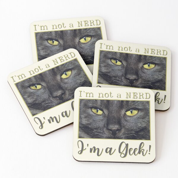 Item preview, Black Cat Green Eyes Nerd Geek Color Scheme #01 designed and sold by Jack Quenty • Photography & The First Class Urban Brand.