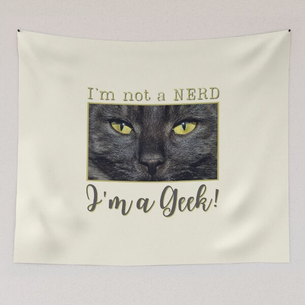 Item preview, Black Cat Green Eyes Nerd Geek Color Scheme #01 designed and sold by Jack Quenty • Photography & The First Class Urban Brand.