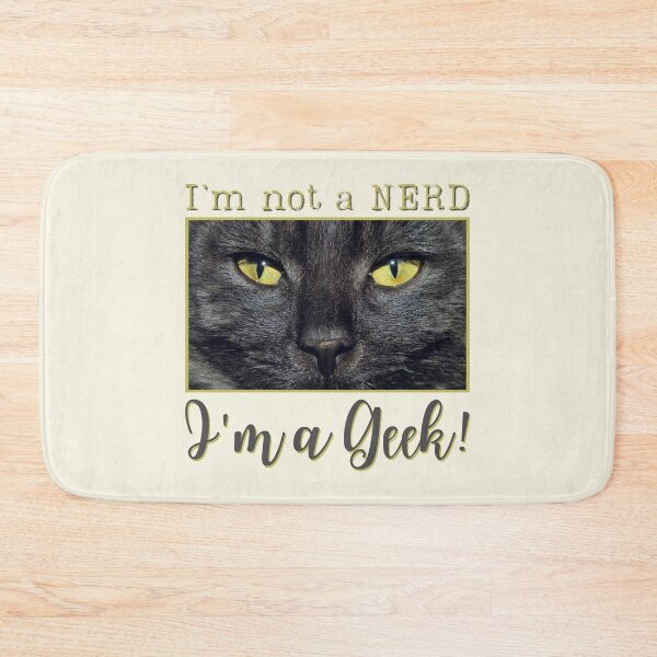 Item preview, Black Cat Green Eyes Nerd Geek Color Scheme #01 designed and sold by Jack Quenty • Photography & The First Class Urban Brand.