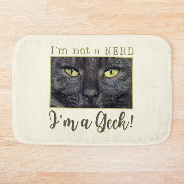 Item preview, Black Cat Green Eyes Nerd Geek Color Scheme #01 designed and sold by Jack Quenty • Photography & The First Class Urban Brand.