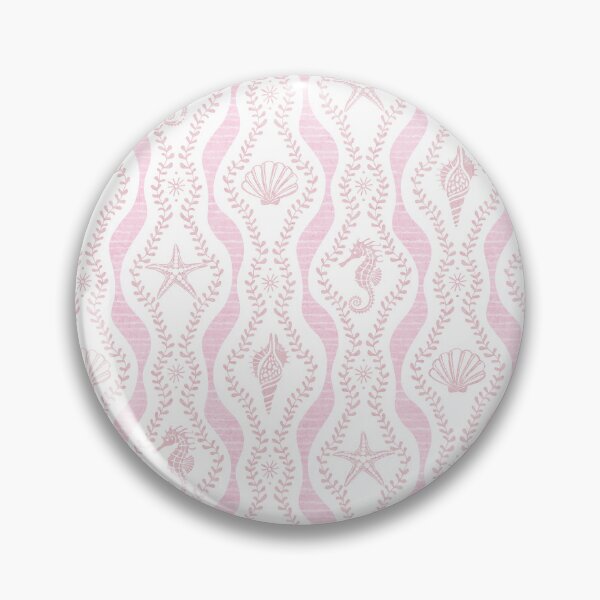 Item preview, Seahorses Shells And Starfish And Wavy Seaweed In Shades Of Pink designed and sold by EliveraDesigns.