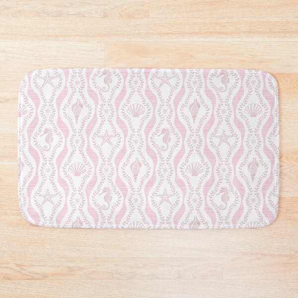 Item preview, Seahorses Shells And Starfish And Wavy Seaweed In Shades Of Pink designed and sold by EliveraDesigns.