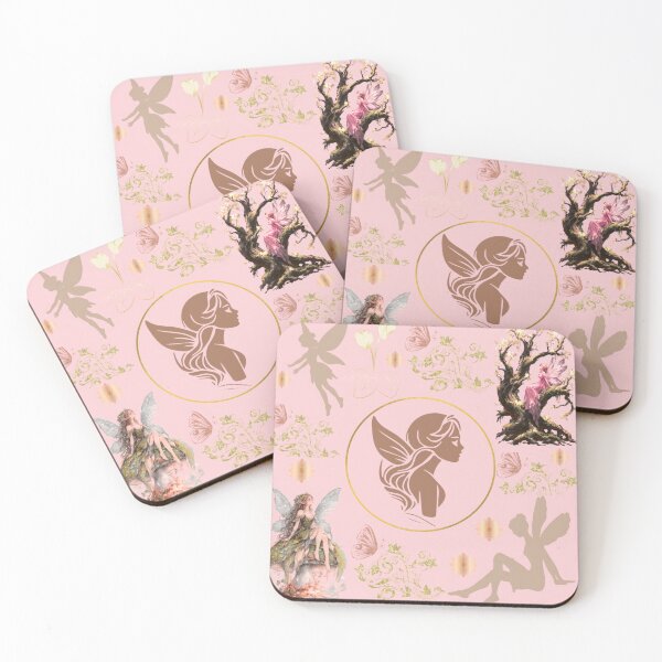 Item preview, Magical pink fairy forest pattern designed and sold by Azurart2.
