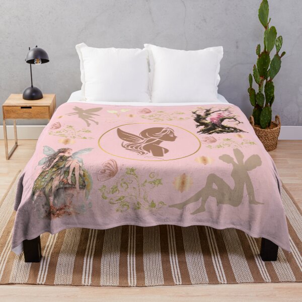 Item preview, Magical pink fairy forest pattern designed and sold by Azurart2.