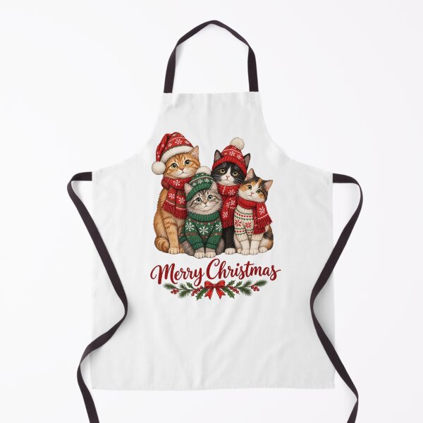Item preview,  Cute Christmas Cats in Festive Sweaters and Santa Hats – Holiday Cat Lover Design designed and sold by SOUFIANE1991.