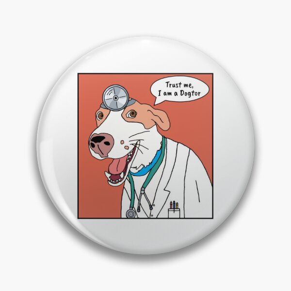 Item preview, Trust Me I Am A Dogtor Funny Red Graphic designed and sold by Groovythought.