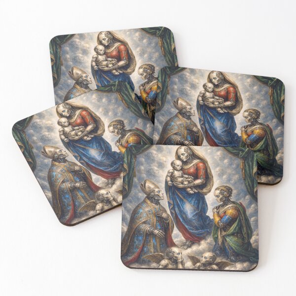 Item preview, The Sistine Cyborg Madonna — Cyber Renaissance Fine Art Poster designed and sold by DMarquiseArt.