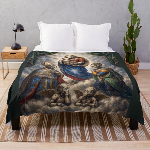 Item preview, The Sistine Cyborg Madonna — Cyber Renaissance Fine Art Poster designed and sold by DMarquiseArt.