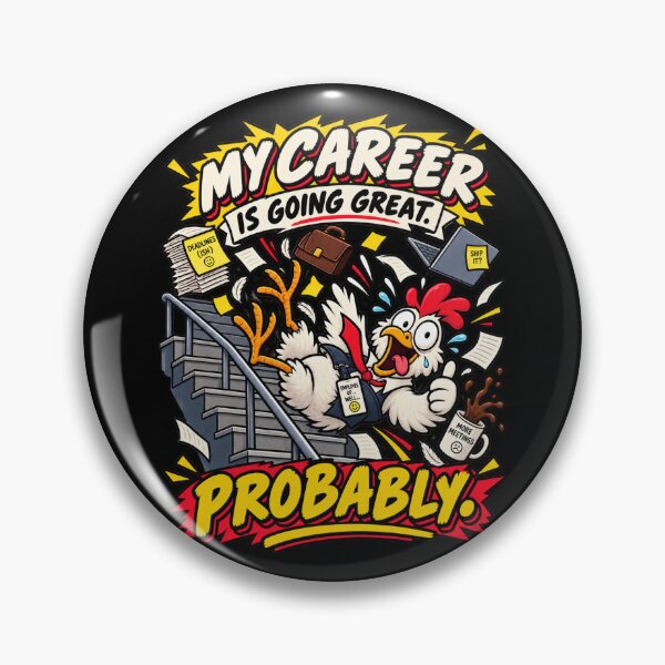 Item preview, My Career Is Going Great Probably Panicking Chicken Office Humor designed and sold by RatherCreative.