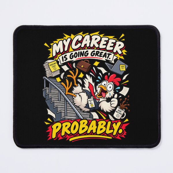 Item preview, My Career Is Going Great Probably Panicking Chicken Office Humor designed and sold by RatherCreative.
