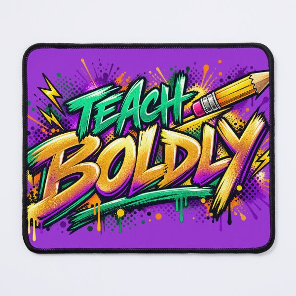 Item preview, Teach Boldly — Inspirational Street-Art Teacher Design designed and sold by CaribChroma.