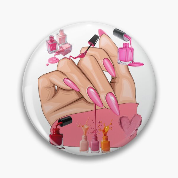 Item preview, Glamorous Nail Polish & Manicure – Pink Beauty Aesthetic Design designed and sold by GoldenSparkleShop.