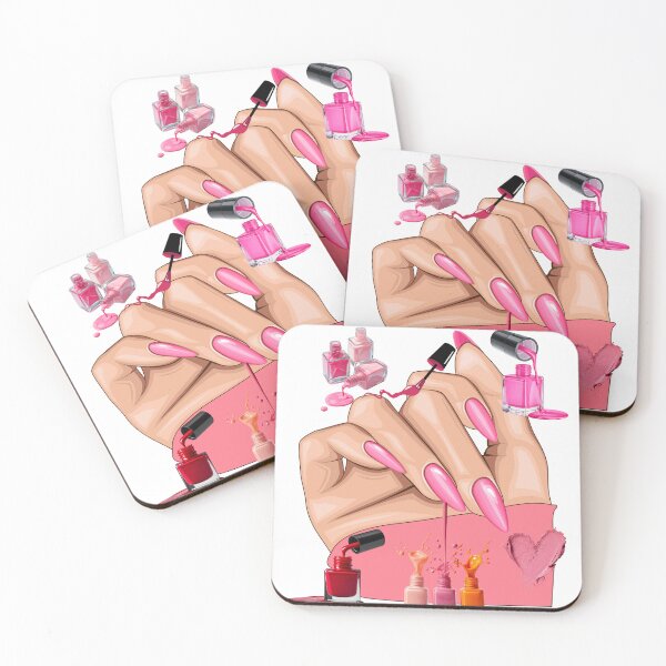 Item preview, Glamorous Nail Polish & Manicure – Pink Beauty Aesthetic Design designed and sold by GoldenSparkleShop.