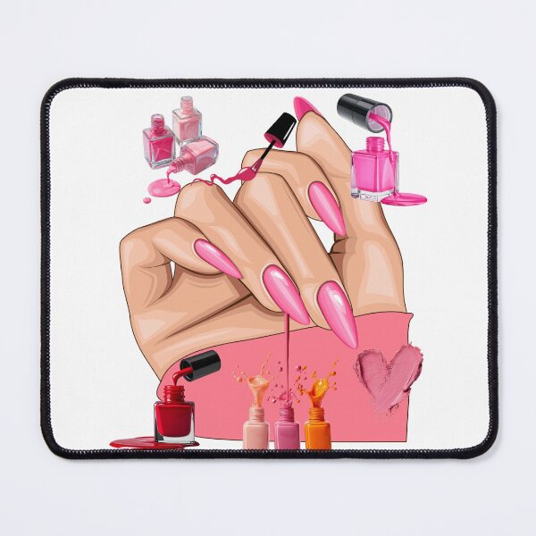 Item preview, Glamorous Nail Polish & Manicure – Pink Beauty Aesthetic Design designed and sold by GoldenSparkleShop.