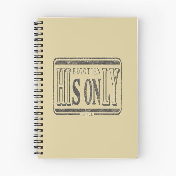 Item preview, His Only Begotten Son | John 3:16 Minimalist Christian Bible Verse Hidden Message Typography | Black Gray designed and sold by ZechJohnRB.
