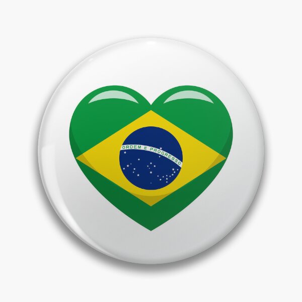 Item preview, Brazilian Flag Heart / I Love Brazil (On White) designed and sold by STUDIO-72.
