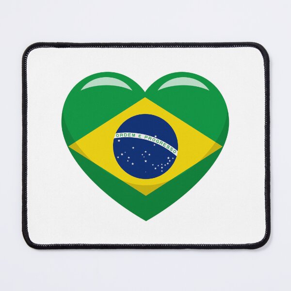 Item preview, Brazilian Flag Heart / I Love Brazil (On White) designed and sold by STUDIO-72.