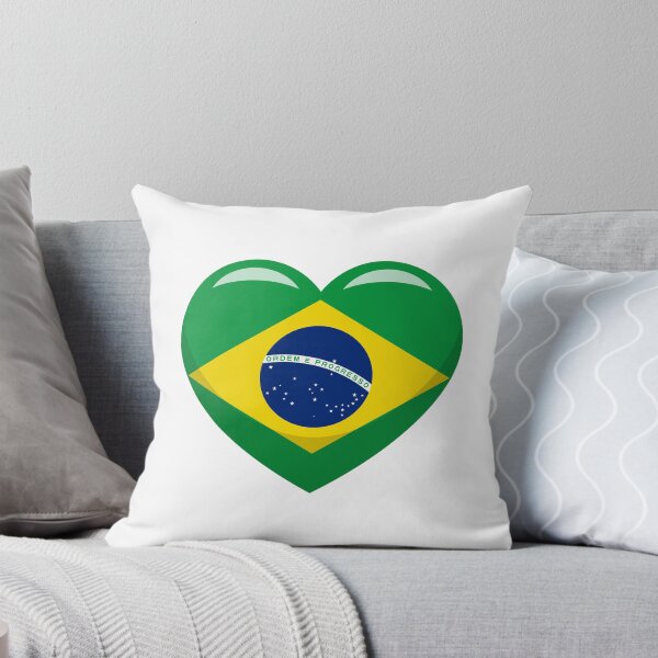 Item preview, Brazilian Flag Heart / I Love Brazil (On White) designed and sold by STUDIO-72.