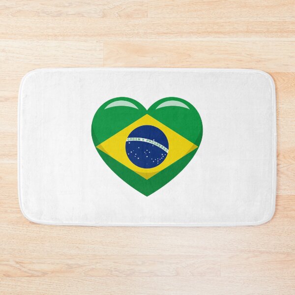Item preview, Brazilian Flag Heart / I Love Brazil (On White) designed and sold by STUDIO-72.