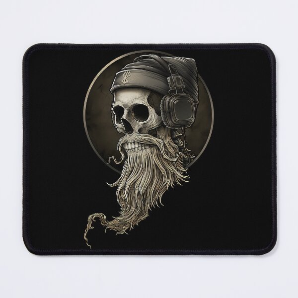 Item preview, Viking Vintage Skull Beard With Headphone designed and sold by MissionOne.
