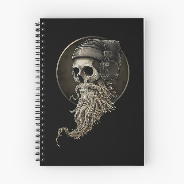 Item preview, Viking Vintage Skull Beard With Headphone designed and sold by MissionOne.