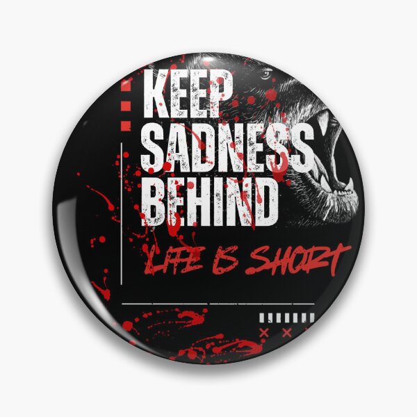 Item preview, Keep Sadness Behind - Lion Motivational Graphic Design designed and sold by PositiveEcho.
