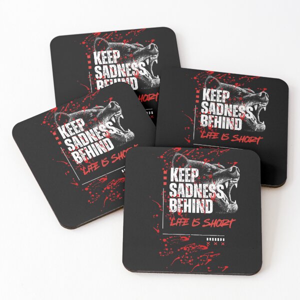 Item preview, Keep Sadness Behind - Lion Motivational Graphic Design designed and sold by PositiveEcho.