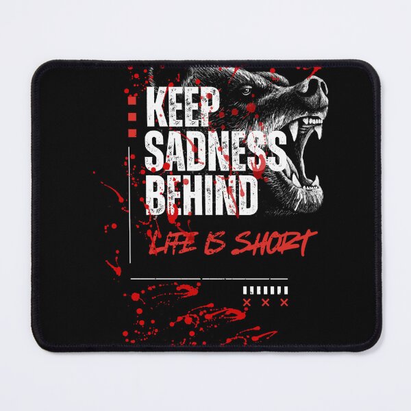 Item preview, Keep Sadness Behind - Lion Motivational Graphic Design designed and sold by PositiveEcho.
