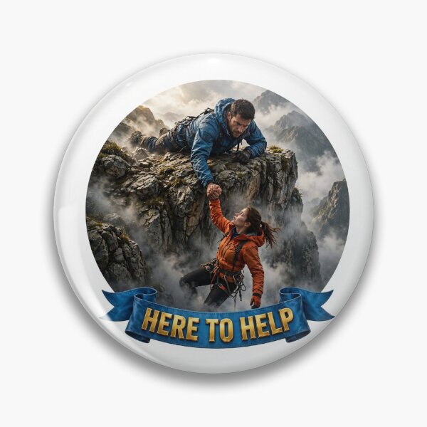 Item preview, HERE TO HELP - Man Helping Woman Climbing Mountain | Teamwork Concept designed and sold by AksNoor116.