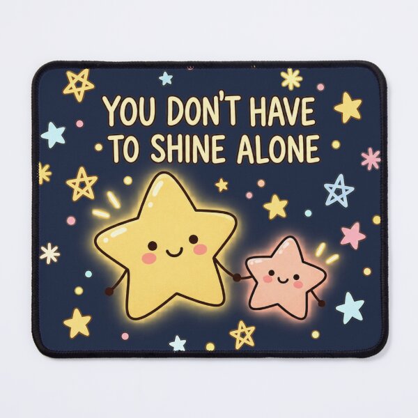 Item preview, You Don't Have to Shine Alone | Cute Star Friendship Art designed and sold by MrDev.