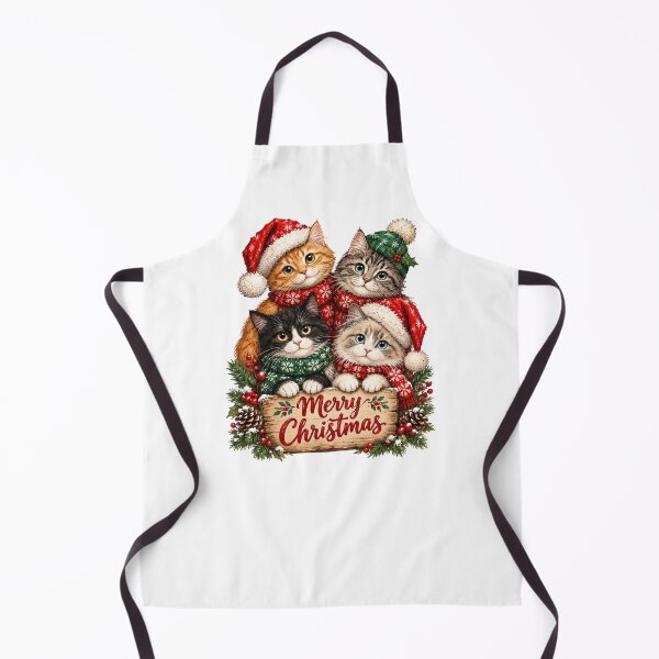 Item preview, Cute Christmas Cats in Festive Sweaters and Santa Hats – Holiday Cat Lover Design designed and sold by SOUFIANE1991.