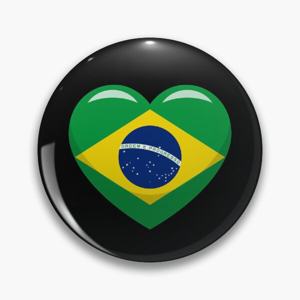 Item preview, Brazilian Flag Heart / I Love Brazil (On Black) designed and sold by STUDIO-72.