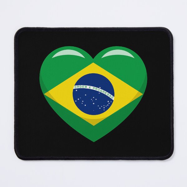 Item preview, Brazilian Flag Heart / I Love Brazil (On Black) designed and sold by STUDIO-72.