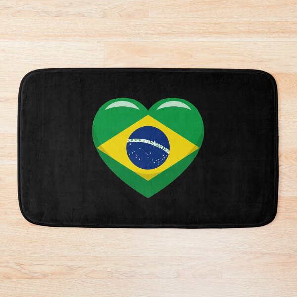 Item preview, Brazilian Flag Heart / I Love Brazil (On Black) designed and sold by STUDIO-72.