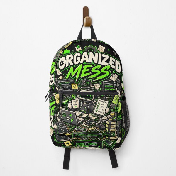 Item preview, Organized Mess – Retro Pixel Chaos Humor designed and sold by Mad Factory Designs.