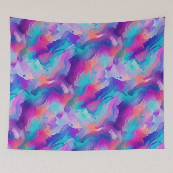 Item preview, Waves of Abstract Neon Dreamscape Fluid Art Colorful Psychedelic Seamless Pattern. designed and sold by Giulivo Store Graphic.