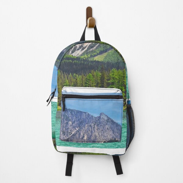 Item preview, Turquoise water of Gruner See lake with Hochschwab mountain range and pine forest in Austria designed and sold by goceris.