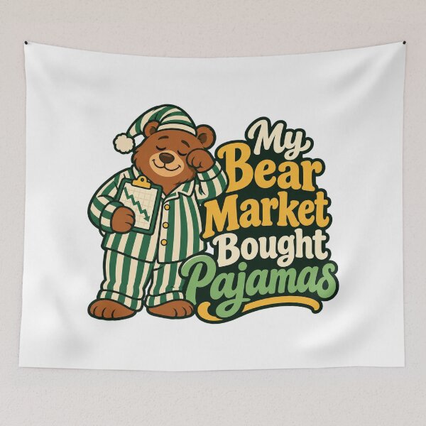 Item preview, Bear Market Pajamas Funny Finance Cartoon Art designed and sold by Bikivuno.