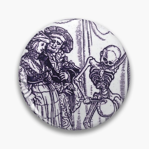 Item preview, Medieval Dance of Death - Danse Macabre Woodcut (violet version) designed and sold by Dungeon-Shop.
