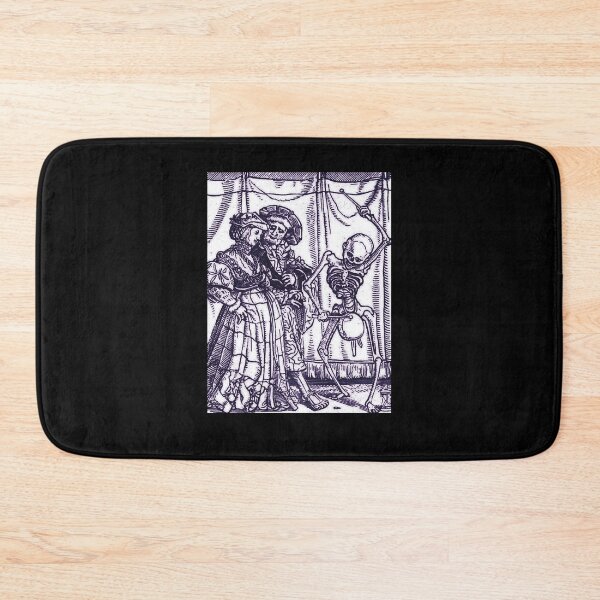 Item preview, Medieval Dance of Death - Danse Macabre Woodcut (violet version) designed and sold by Dungeon-Shop.