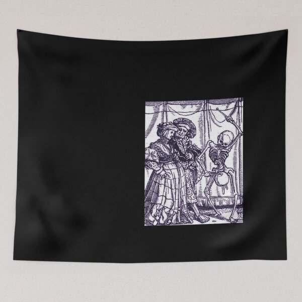 Item preview, Medieval Dance of Death - Danse Macabre Woodcut (violet version) designed and sold by Dungeon-Shop.