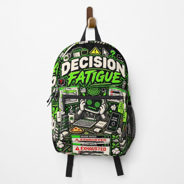 Item preview, Decision Fatigue – Retro Pixel Choice Overload Humor designed and sold by Mad Factory Designs.
