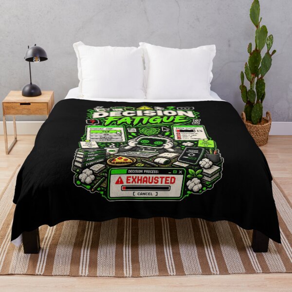 Item preview, Decision Fatigue – Retro Pixel Choice Overload Humor designed and sold by Mad Factory Designs.